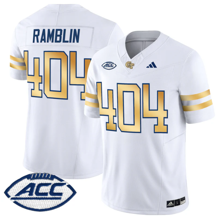 Ramblin Jersey #404 Georgia Tech Yellow Jackets 2025 Vapor Stitched