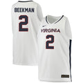 Reece BeekmanJersey #2 Virginia Cavaliers College Basketball Stitched White