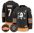 Radko Gudas Jersey #7 Anaheim Ducks Checkerboard 2025 Premium Stitched