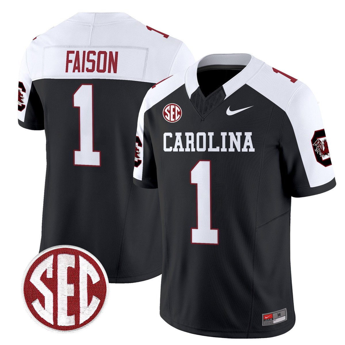 Rahsul Faison Jersey #1 Carolina 1980 Throwback Rebrand 2026 Stitched