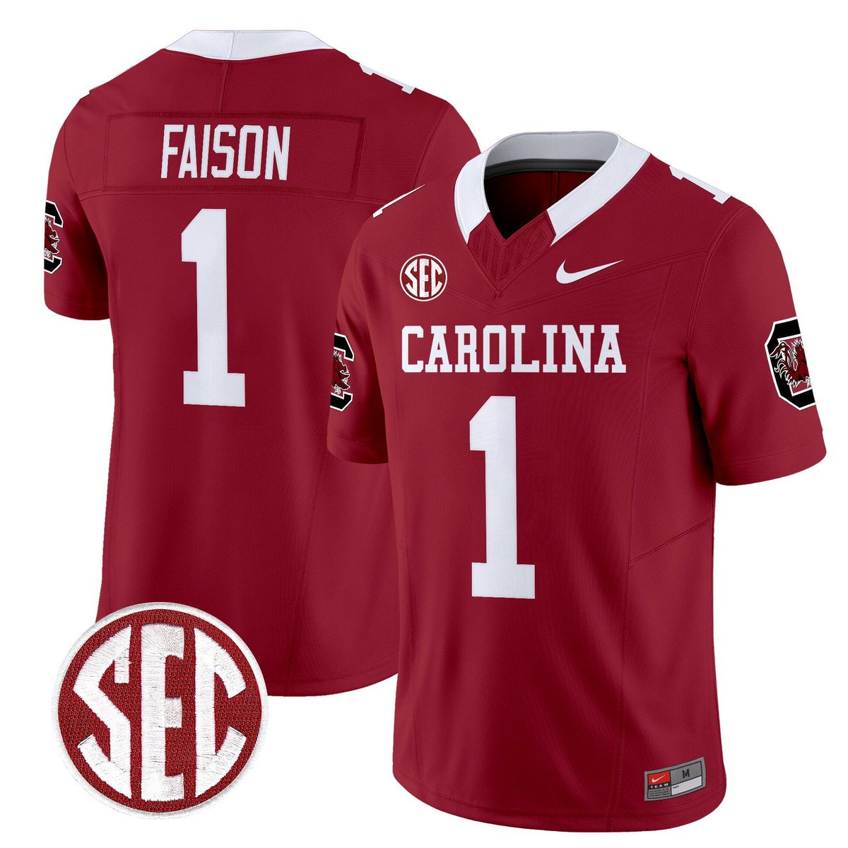 Rahsul Faison Jersey #1 Carolina 1980 Throwback Rebrand 2026 Stitched