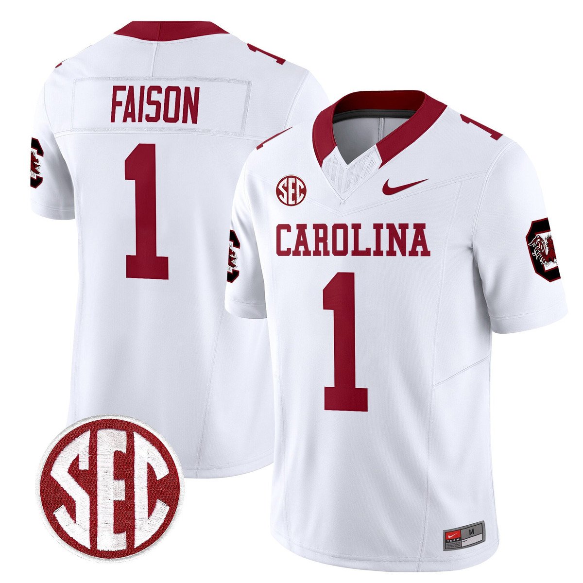 Rahsul Faison Jersey #1 Carolina 1980 Throwback Rebrand 2026 Stitched