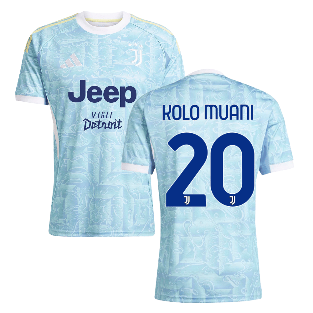 Randal Kolo Muani 20 Juventus 2025-26 Away Match Jersey – Light Blue