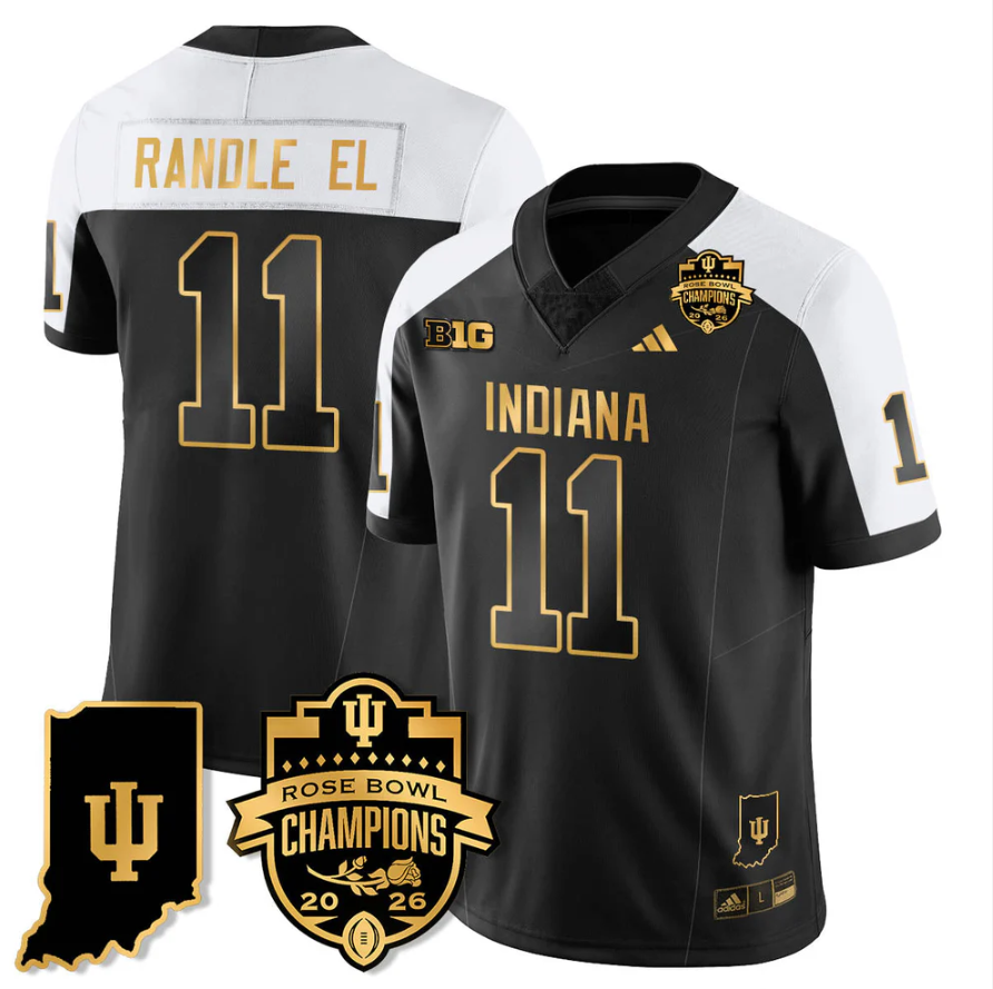 Randle El Jersey #11 Indiana Hoosiers 2026 Rose Bowl Champions Patch Stitched