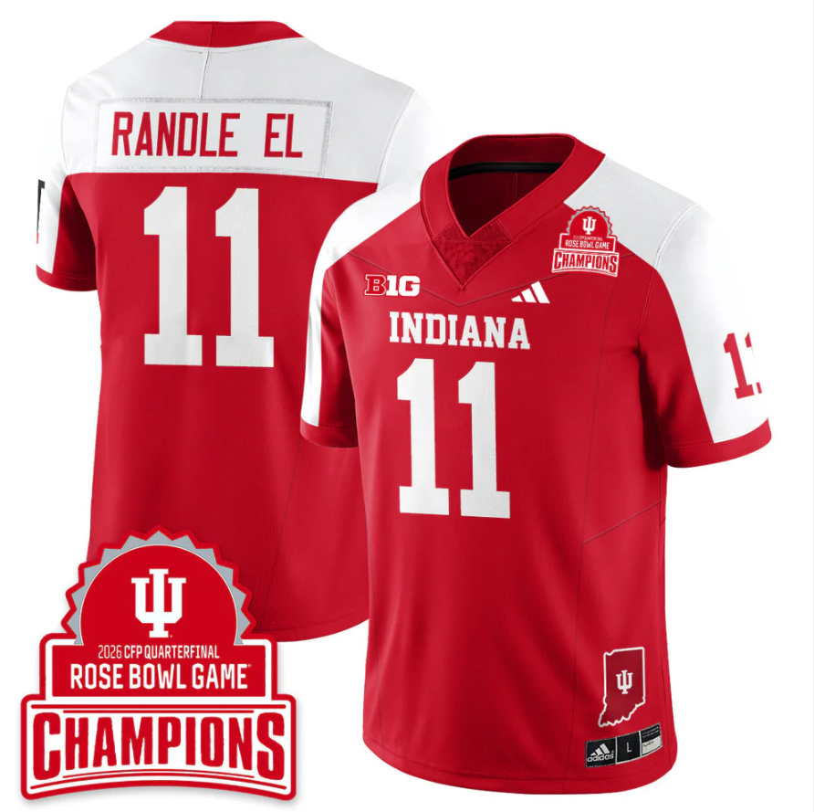 Randle El Jersey #11 Indiana Hoosiers 2026 Rose Bowl Game Champions Patch Stitched