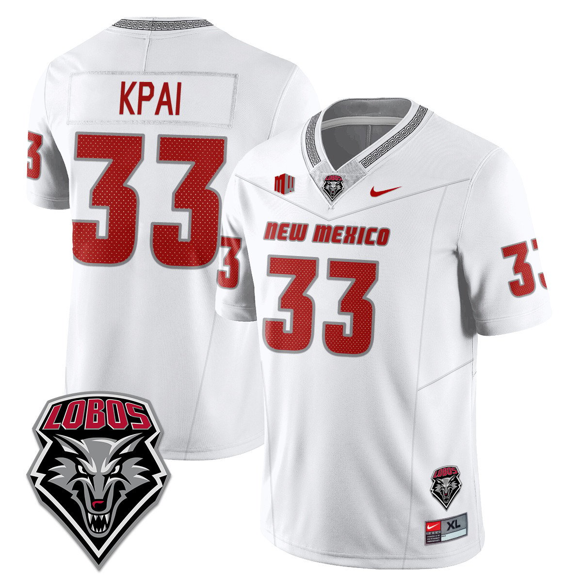 Randolph Kpai Jersey #33 UNM Lobo Football 2025 Stitched