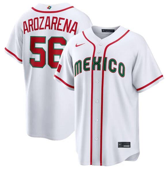 Randy Arozarena Jersey #56 Mexico Team 2026 World Baseball Classic Stitched White