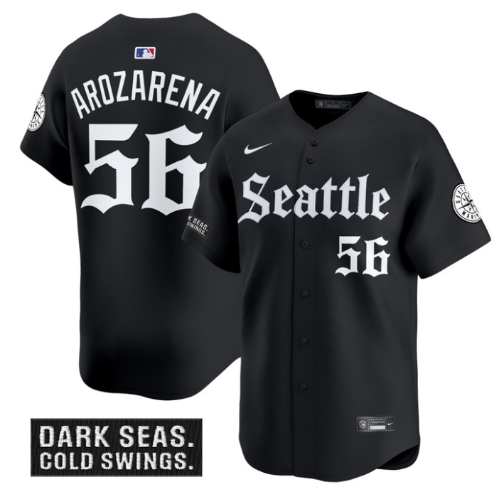 Randy Arozarena Jersey #56 Seattle Mariners Deep Sea Gothic Edition Limited Stitched