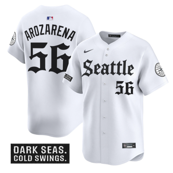 Randy Arozarena Jersey #56 Seattle Mariners Deep Sea Gothic Edition Limited Stitched