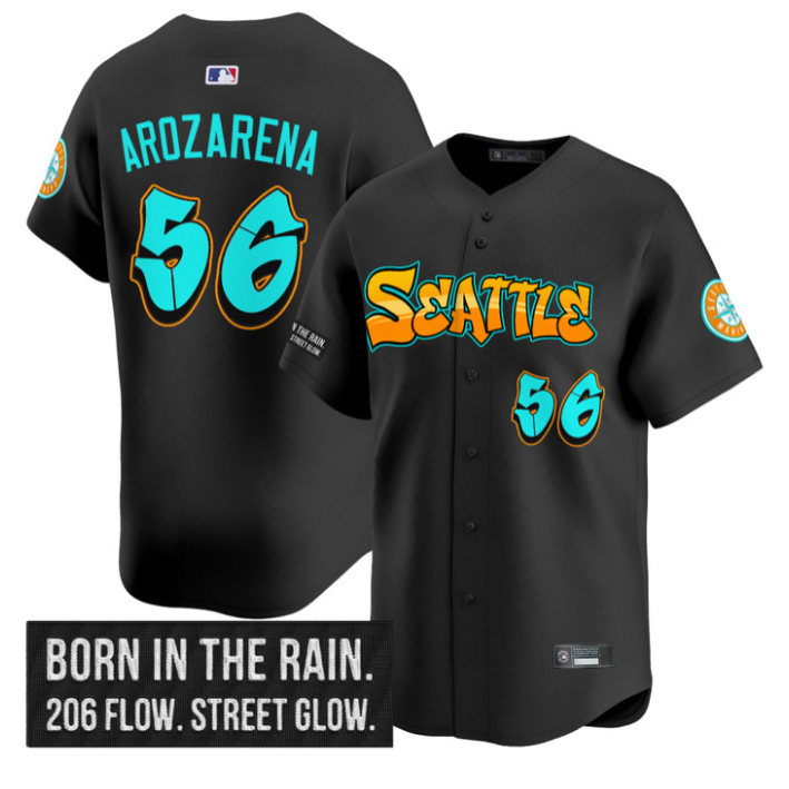 Randy Arozarena Jersey #56 Seattle Mariners Graffiti Emerald Drop Edition