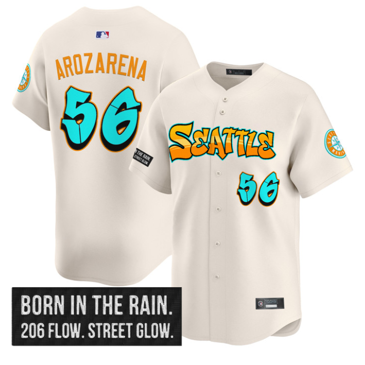 Randy Arozarena Jersey #56 Seattle Mariners Graffiti Emerald Drop Edition
