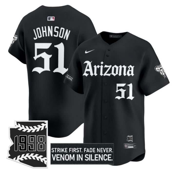 Randy Johnson Jersey #51 Arizona Diamondbacks Gothic Desert Fang Edition
