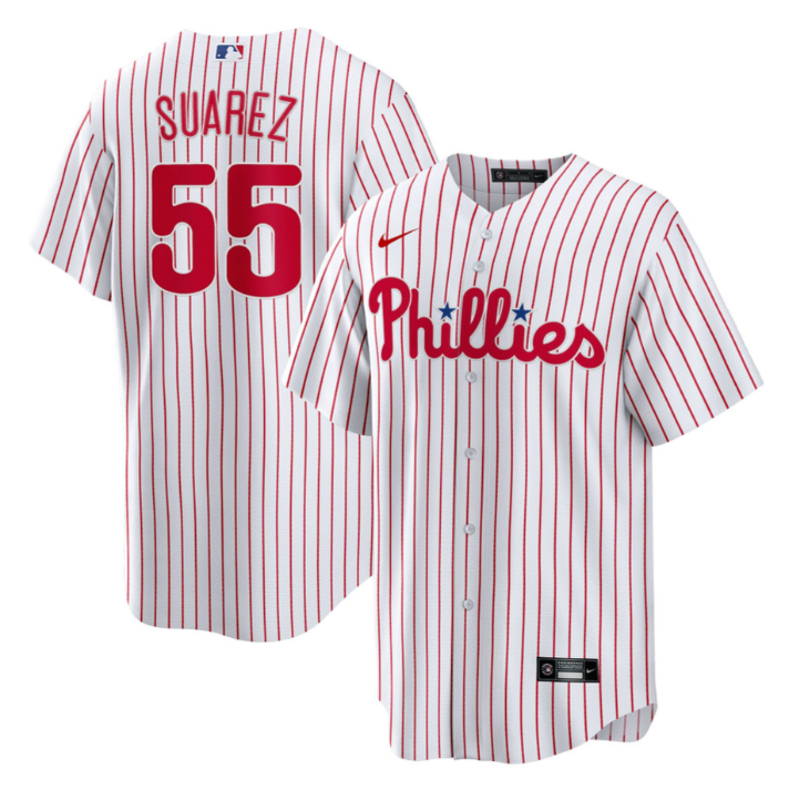 Ranger Suárez Philadelphia Phillies White Jersey - All Stitched