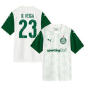 Raphael Veiga #23 Palmeiras 2025-26 Away Match Jersey – White