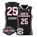 Raven Johnson Jersey #25 South Carolina 2026 Final Four Stitched Black