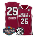 Raven Johnson Jersey #25 South Carolina 2026 Final Four Stitched Garnet