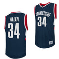 Ray Allen Jersey UConn Huskies College Basketball Navy Retro #34