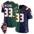 Ray Nitschke Jersey #33 Illinois Fighting Illini Split Vapor Limited Stitched