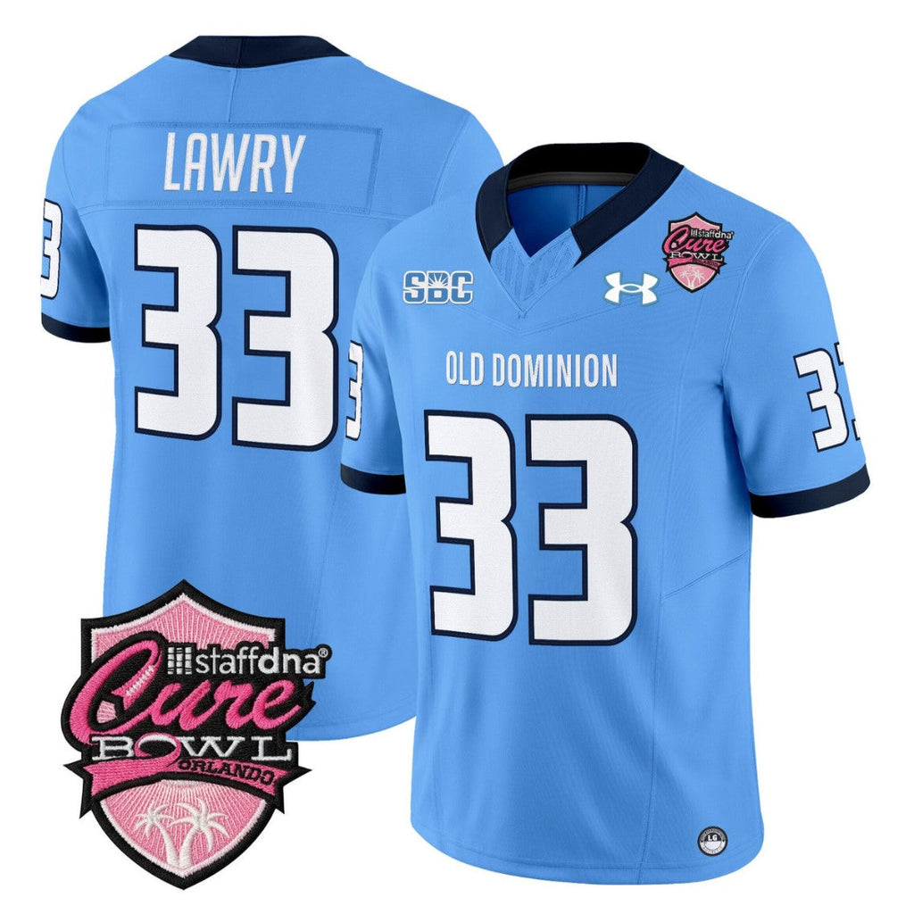Ray Lawry Jersey #33 Old Dominion Monarchs 2025 Cure Bowl Stitched