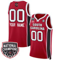 Custom South Carolina Gamecocks Basketball Jersey Name and Number 2024 National Champions All Stitched Red