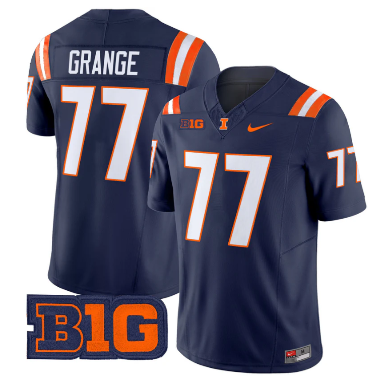 Red Grange Jersey #17 Illinois Fighting Illini 2025 Vapor Stitched