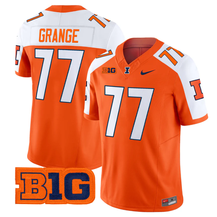 Red Grange Jersey #17 Illinois Fighting Illini 2025 Vapor Stitched