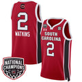 Ashlyn Watkins Jersey #2 South Carolina Gamecocks Basketball 2024 National Champions All Stitched Red