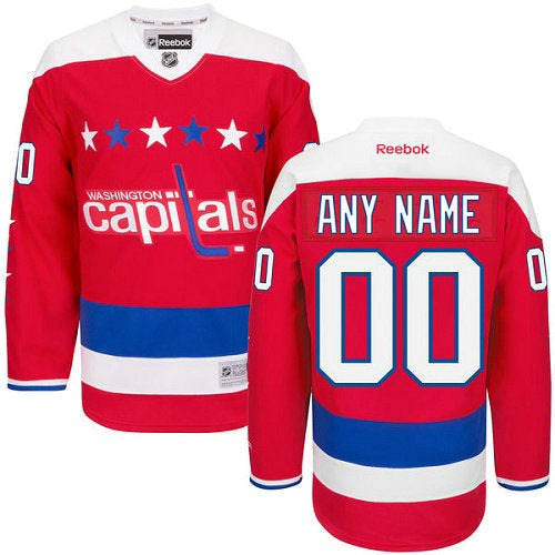Reebok NHL  Red Third  Jersey Customized Washington Capitals Premium Stitched