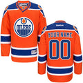 Reebok Orange Edmonton Oilers Custom Premier Alternate Jersey Stitched