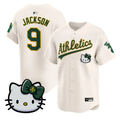 Reggie Jackson Jersey #9 Athletics Hello Kitty Vapor Premier Stitched