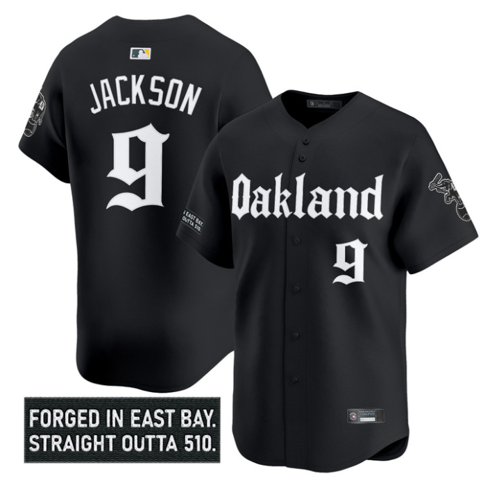 Reggie Jackson Jersey #9 Oakland Athletics Gothic East Bay Edition