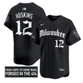 Rhys Hoskins Jersey #12 Milwaukee Brewers Gothic 414 Shadows Edition