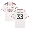 Riccardo Calafiori #33 Arsenal 2025-26 Third Jersey – Cream