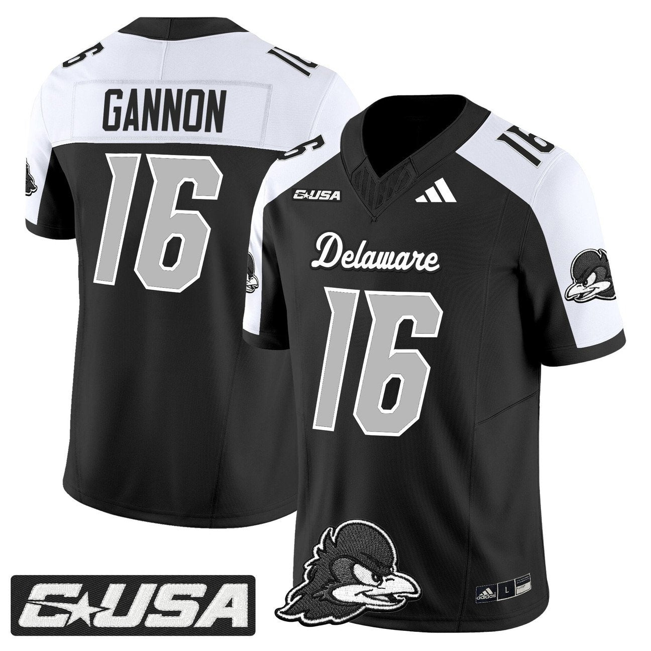 Rich Gannon Jersey #16 Delaware Blue Hens 2025 Vapor Limited Stitched