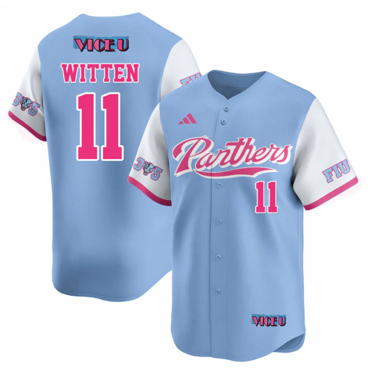 Rich Witten Jersey #11 FIU Baseball 2025 Vice U Stitched