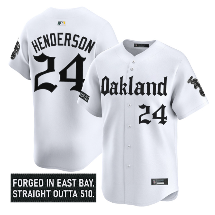 Rickey Henderson Jersey #24 Oakland Athletics Gothic East Bay Edition