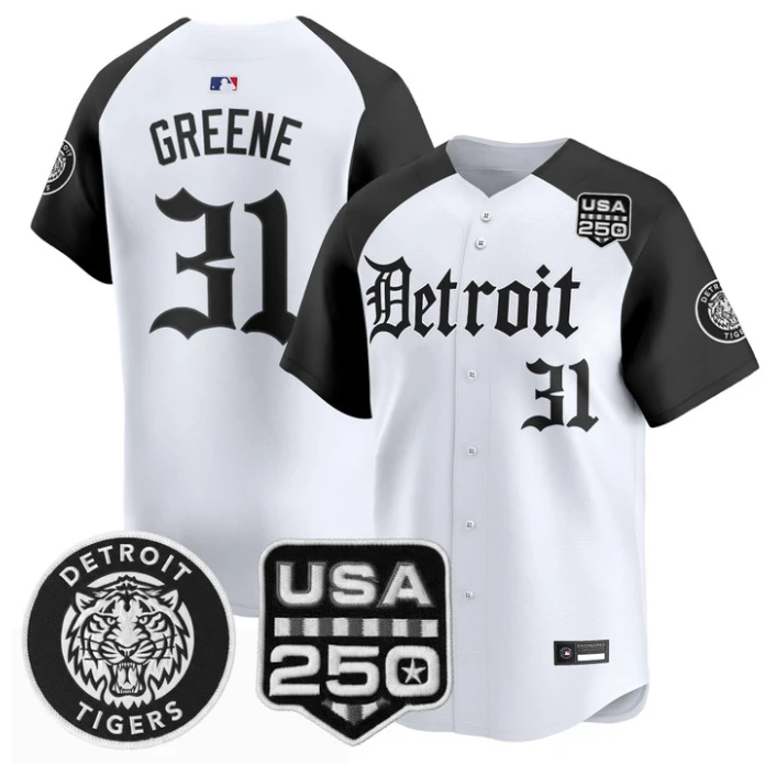 Riley Greene Jersey #31 Detroit Tigers Gothic Edition Vapor Stitched