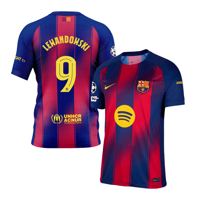 Robert Lewandowski 9 Barcelona 2025-26 Home Jersey – Scarlet