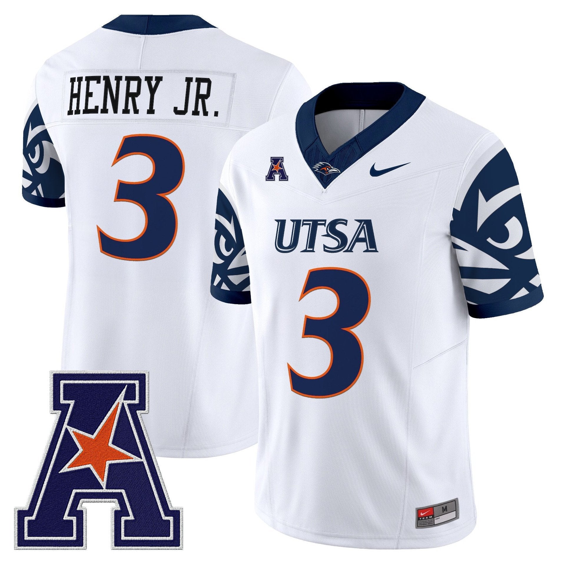 Robert Henry Jr Jersey #3 UTSA Roadrunners 2025 Vapor Limited V2 Stitched