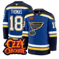 Robert Thomas Jersey #18 St. Louis Blues Ozzy Osbourne Patch Stitched