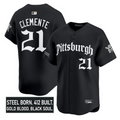 Roberto Clemente Jersey #21 Pittsburgh Pirates Gothic Steel City Stitched