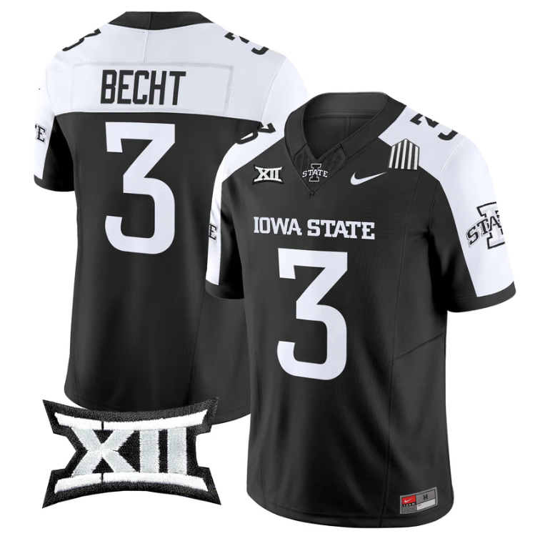 Rocco Becht Jersey #3 Iowa State Cyclones 2025 Limited Stitched Black Alter