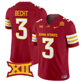 Rocco Becht Jersey #3 Iowa State Cyclones 2025 Limited Stitched Cardinal