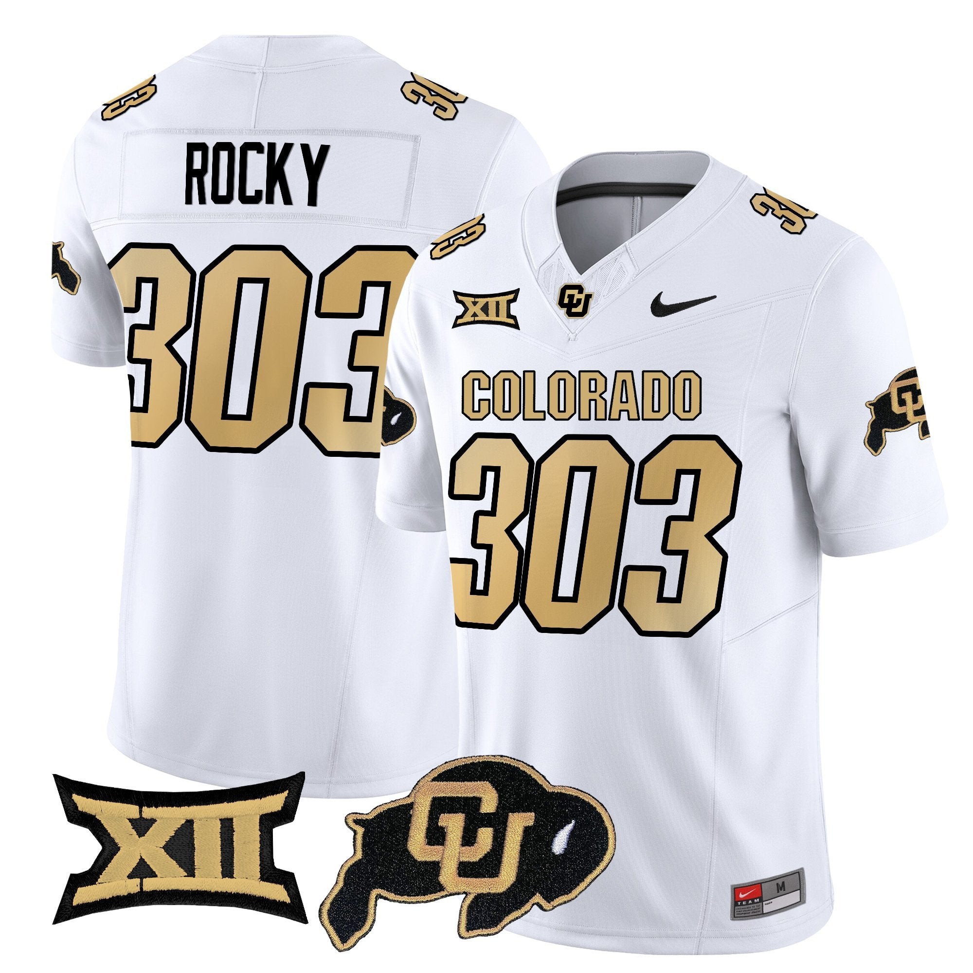 Rocky Jersey #303 Colorado Buffaloes 2025 Vapor Limited Stitched