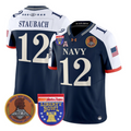 Roger Staubach Jersey #12 Navy Midshipmen 250th 2026 Liberty Bowl Stitched Navy Alternate