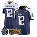Roger Staubach Jersey #12 Navy Midshipmen Jolly Rogers 2025 Trophy Navy Alternate