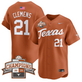 Roger Clemens Jersey #21 Texas Longhorns 2025 Southeastern Champions Vapor Stitched Texas