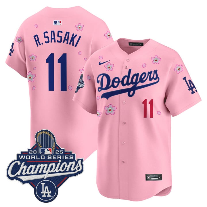 Roki Sasaki Jersey #11 Dodgers 2025 World Series Champions Stitched