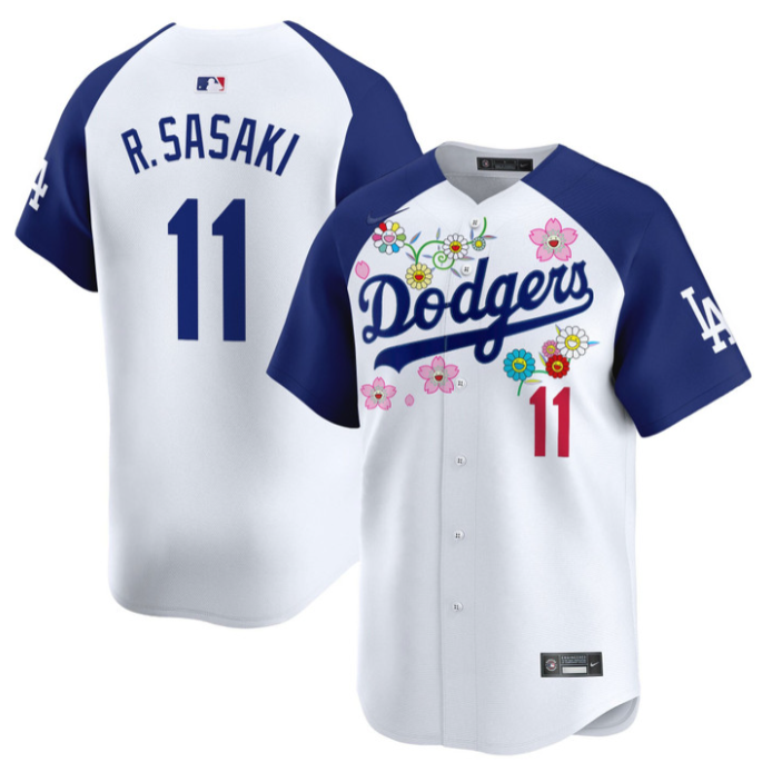 Roki Sasaki (Kanji) Jersey #11 Dodgers x Takashi Murakami 2025 Vapor Stitched