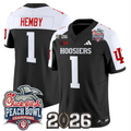 Roman Hemby Jersey #1 Indiana Hoosiers 2026 Peach Bowl Champions CFP Stitched